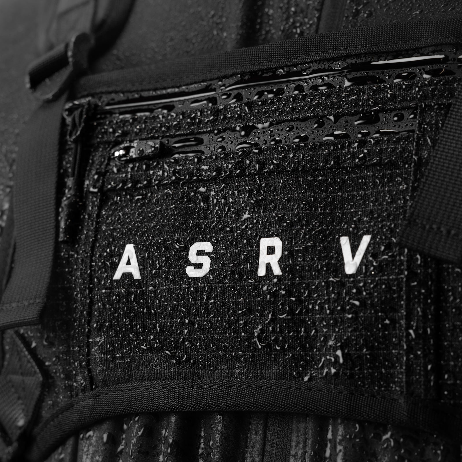 Flatlay 0711 Cordura® Lightweight Chest Pack in black, front view detail