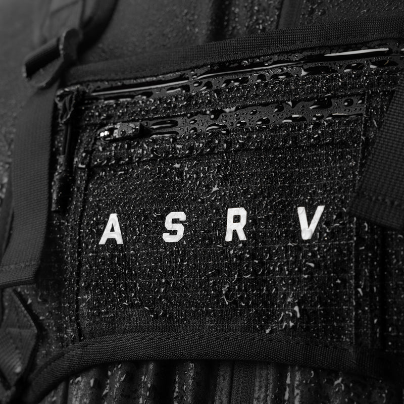 0711. Cordura® Lightweight Chest Pack - Black "Grid"