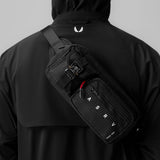 0703. Cordura® Tech Crossbody Pack - Black "Grid"