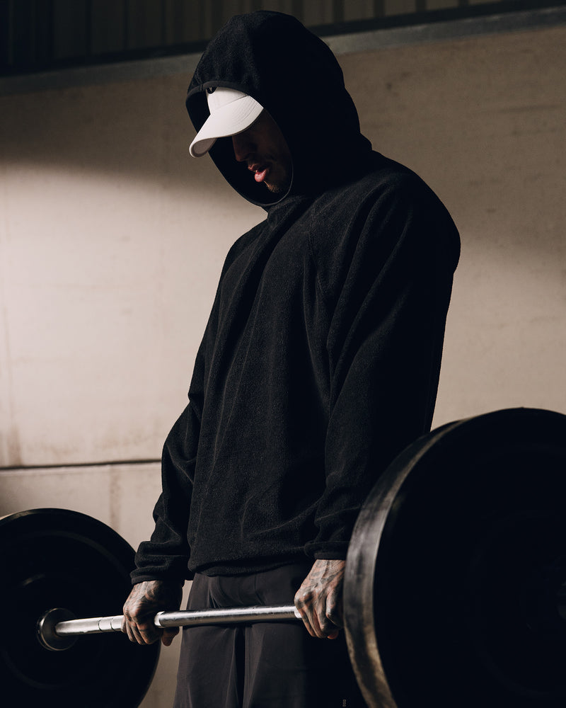 1054. Towel Terry Reversible Hoodie - Storm
