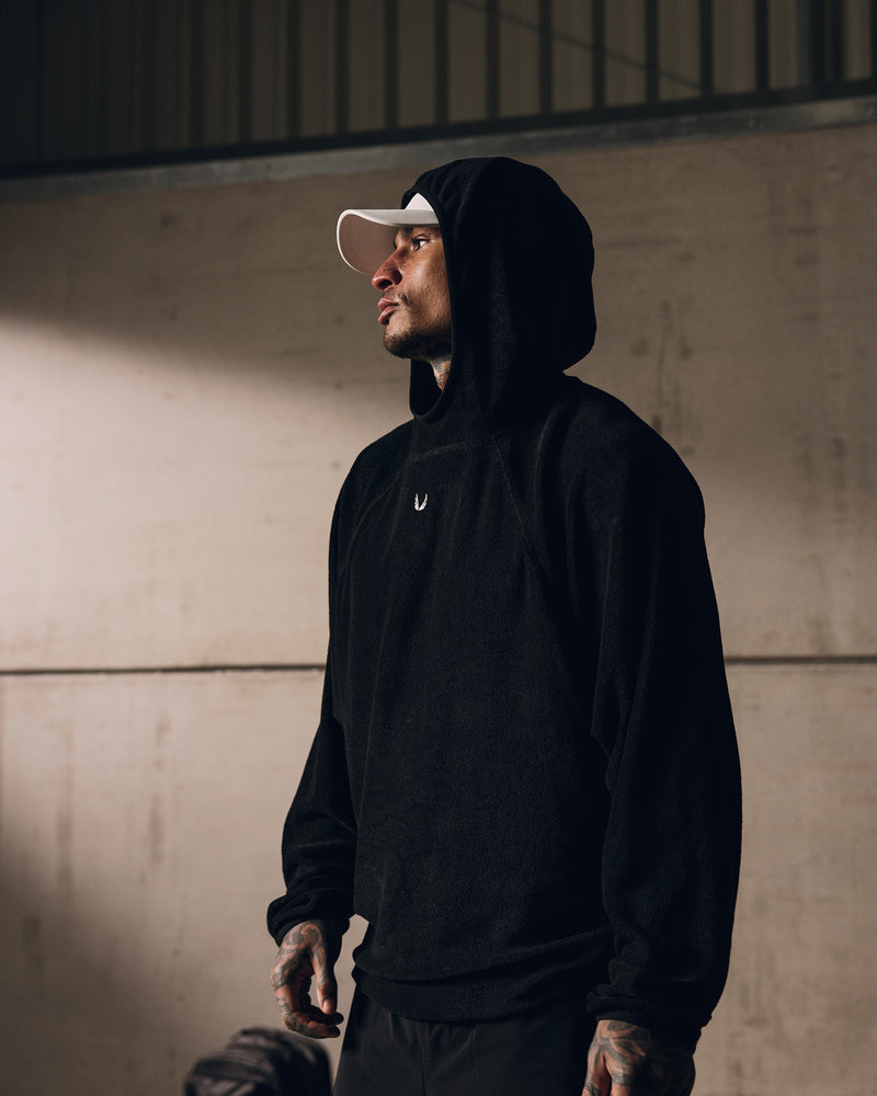 1054. Towel Terry Reversible Hoodie - Storm