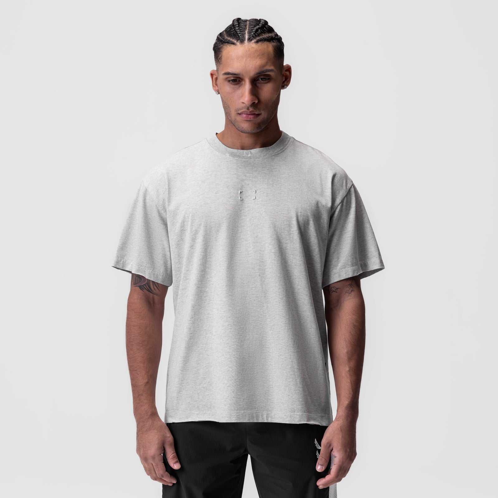 0797. Tech Essential™ Relaxed Tee - Heather Grey 