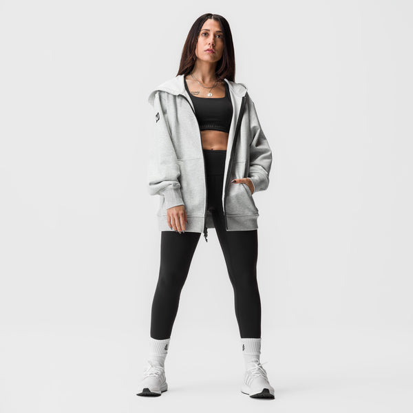 ASRV x Equinox Sorona® French-Terry Oversized Zip Hoodie - Heather Gre