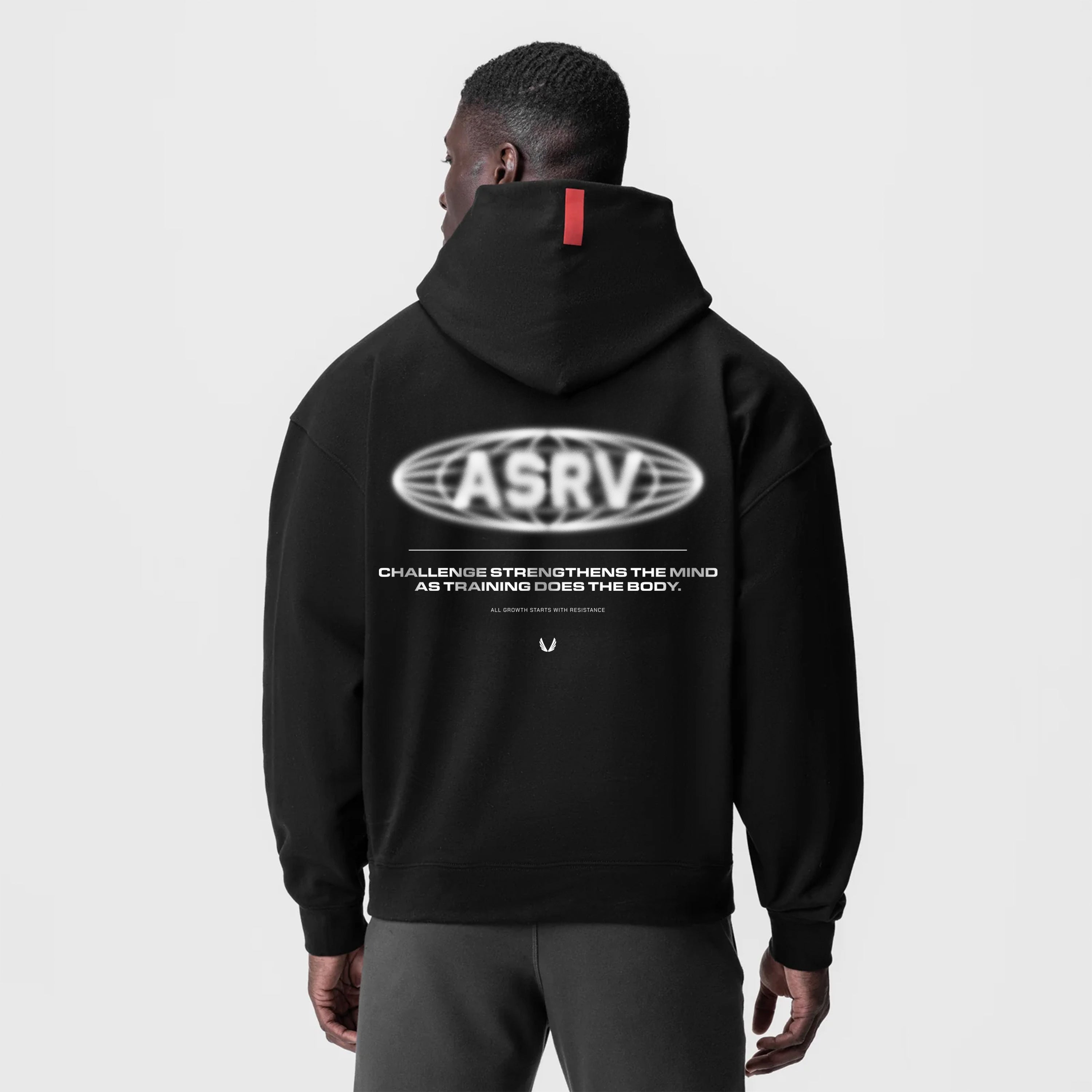 Tech-Terry™ Zip Pocket Hoodie in black worn by model, back view