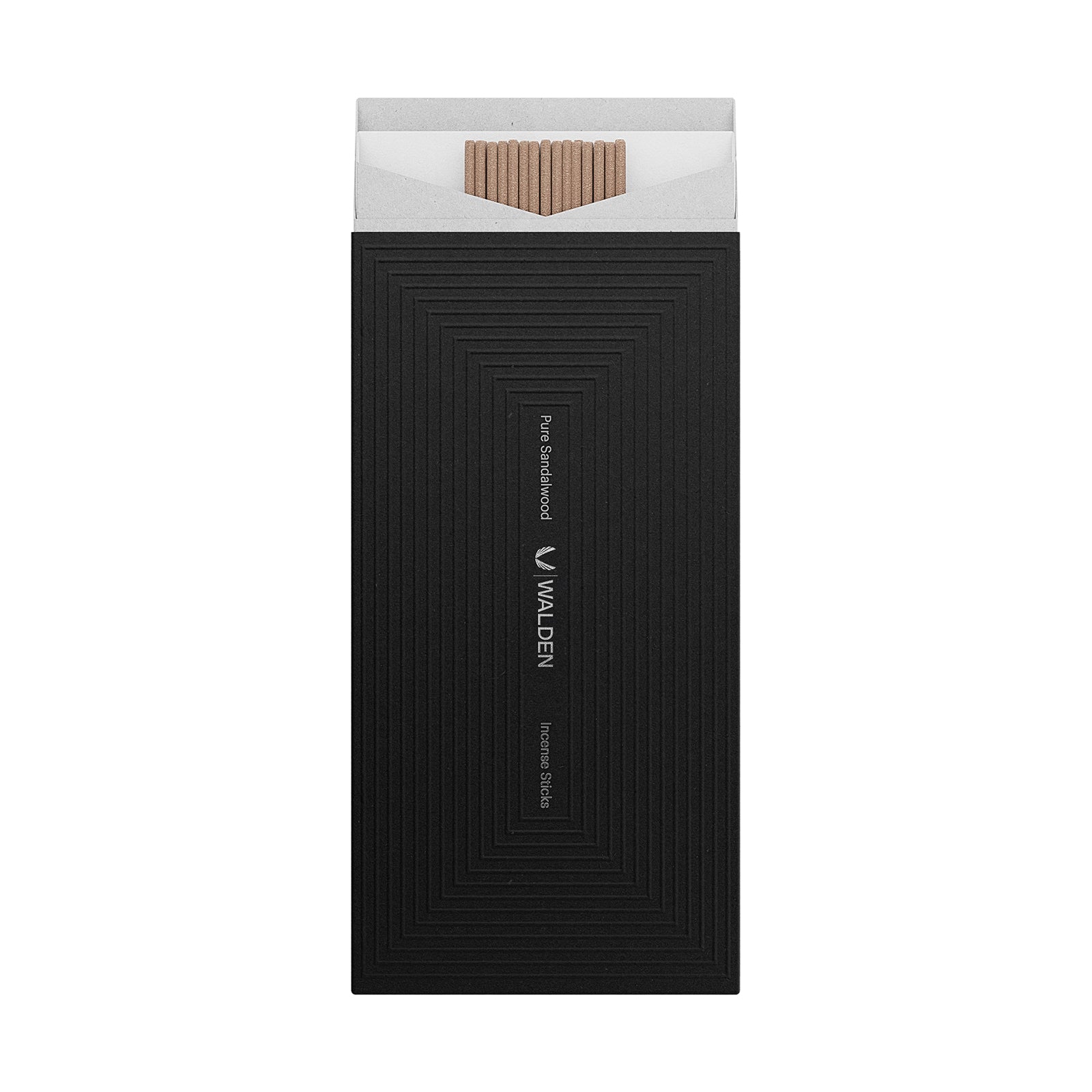 ASRV x Walden Pure Sandalwood incense sticks in black packaging with wooden sticks visible