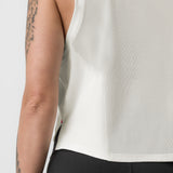 ASRV x Equinox AeroSilver® Cropped Training Tank - Ivory Cream