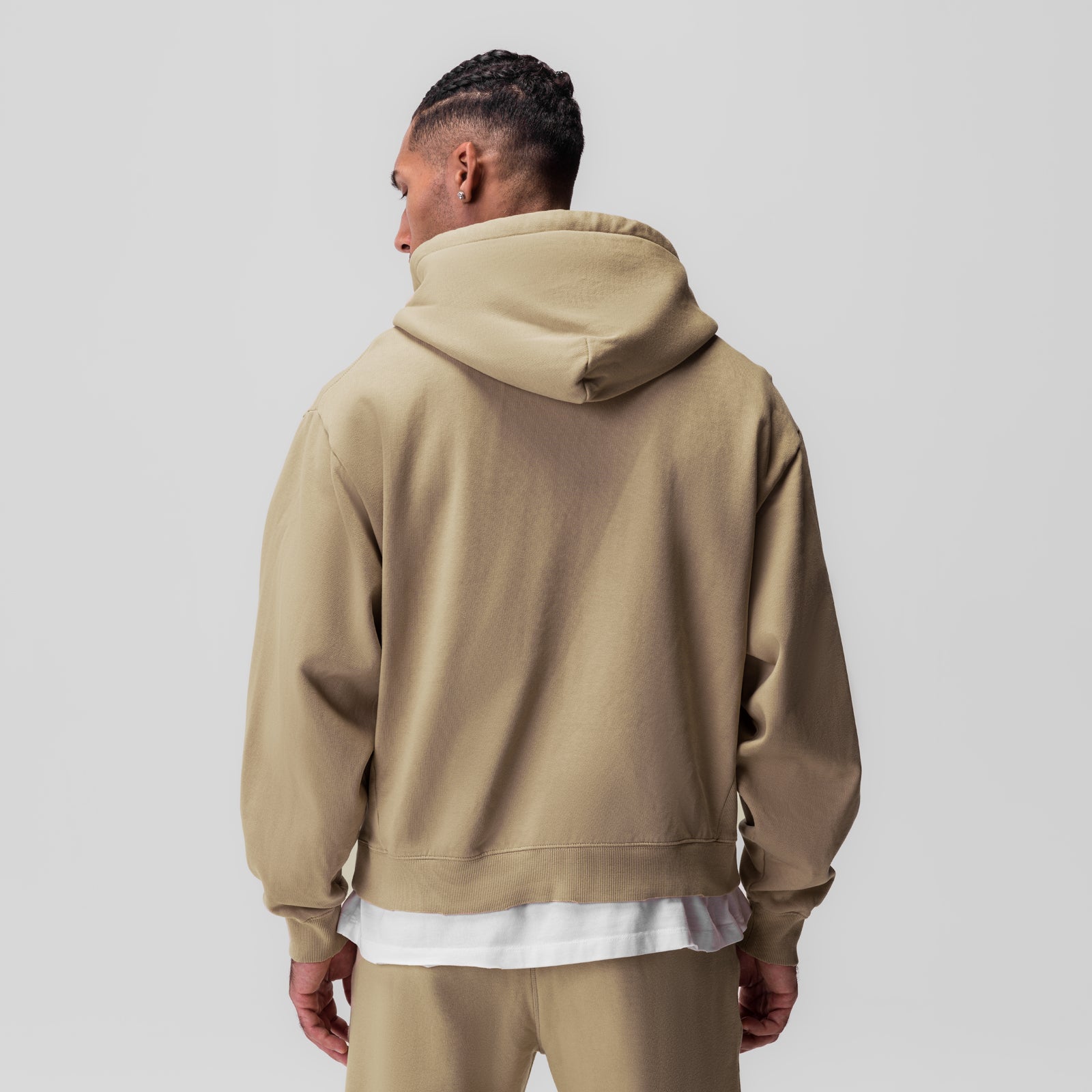 0843. Tech Essential™ Distressed Full Zip Hoodie - Khaki – ASRV