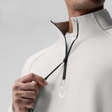 1021. Dri-Core™ Quarter Zip - Light Grey