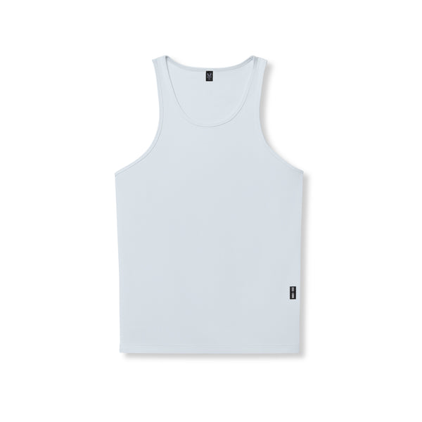 0986. Creora® Tech Ribbed Tank - Ice Blue