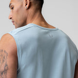 1060. Creora® Cotton Modal Cutoff Tank - Light Sky