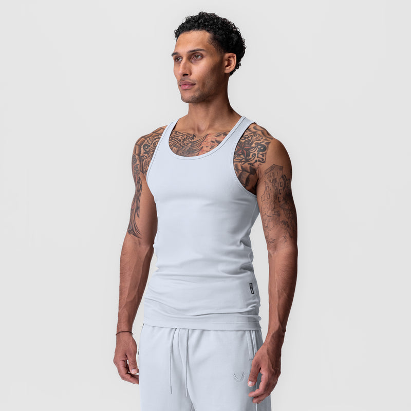 0986. Creora® Tech Ribbed Tank - Ice Blue – ASRV