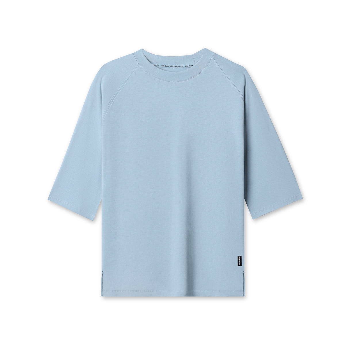 1086. Supima® 3/4-Sleeve Oversized Tee - Light Sky – ASRV