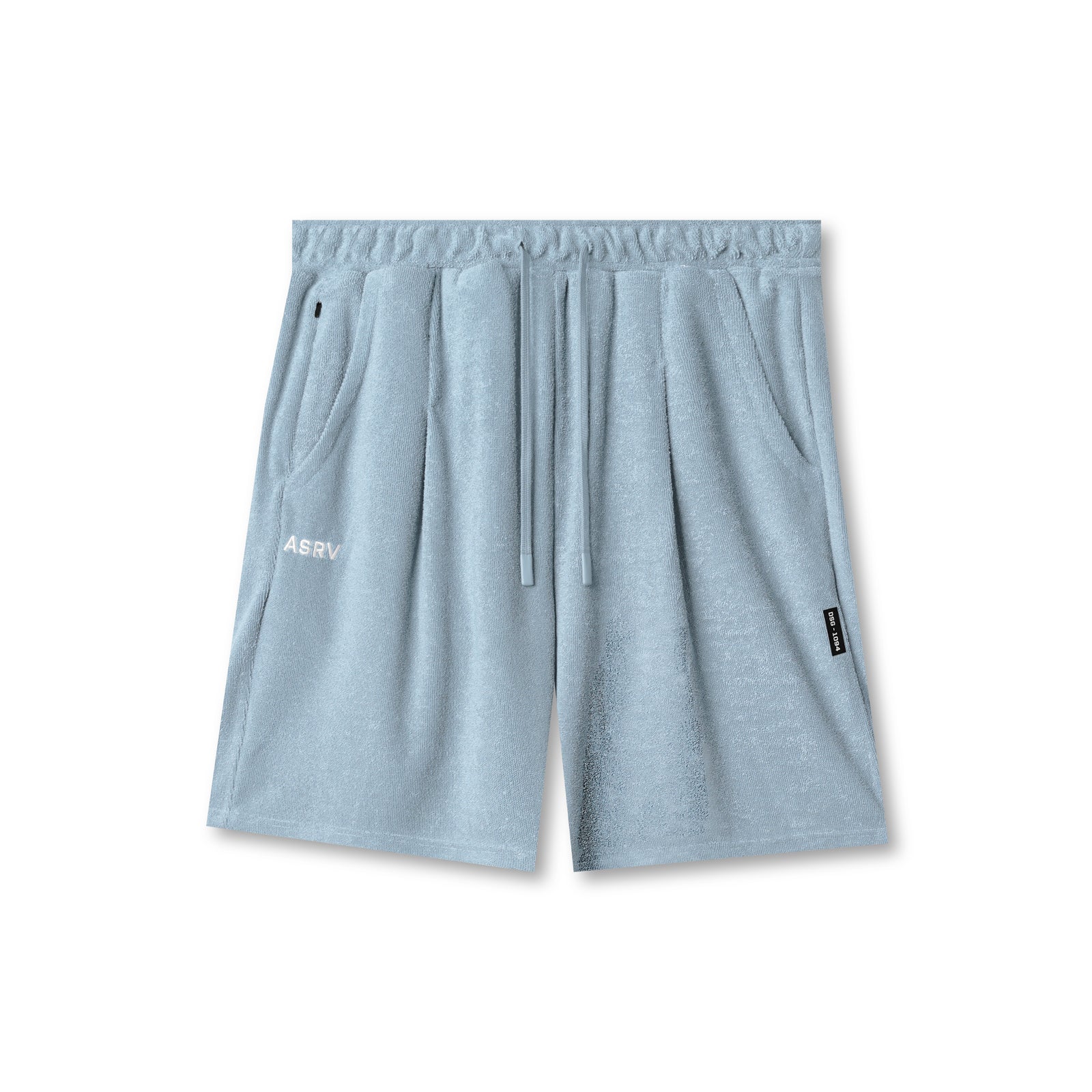 flatlay Towel Terry Relaxed Short in light sky blue, front view