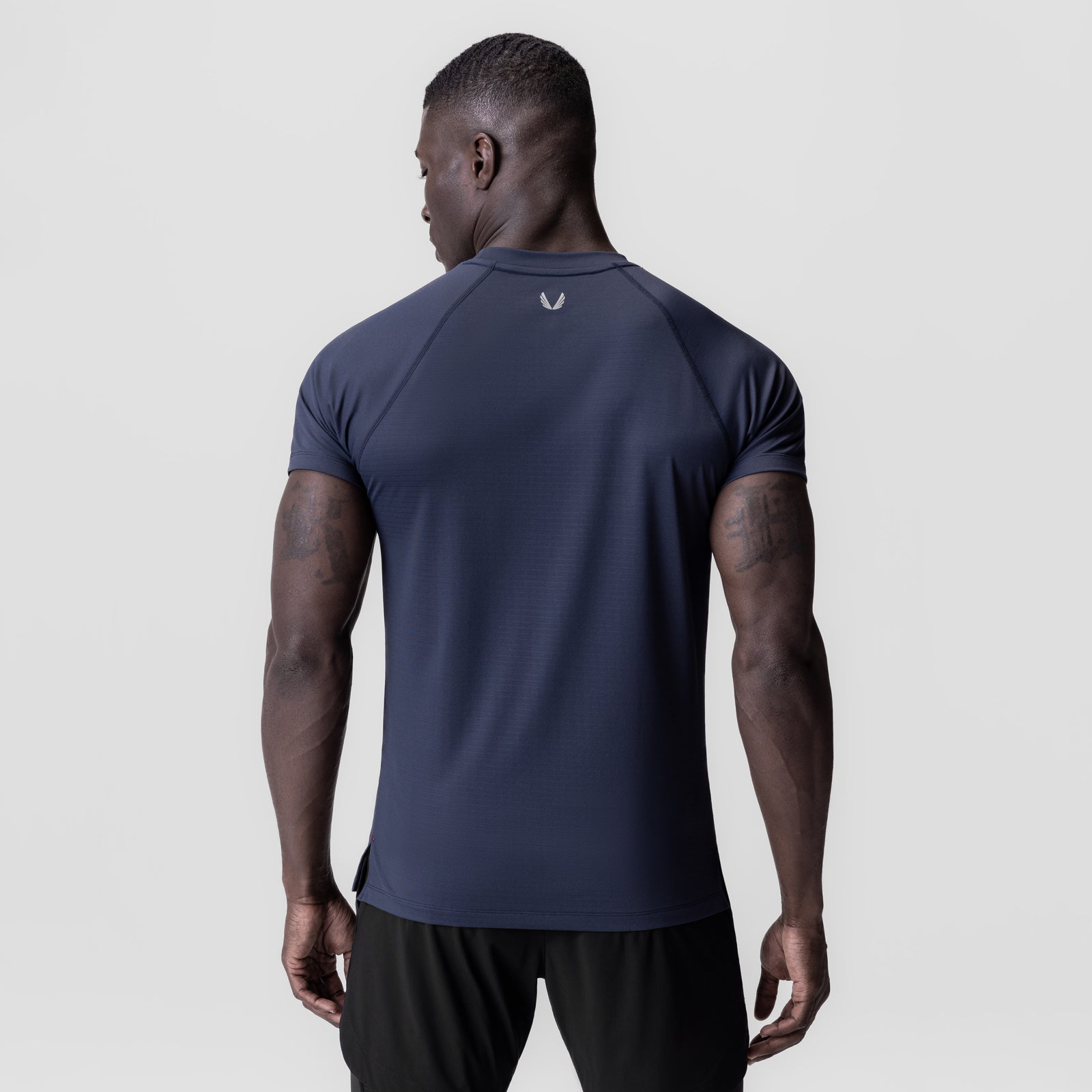 3D-Lite® 2.0 Lycra® Fitted Tee in navy, back view on model