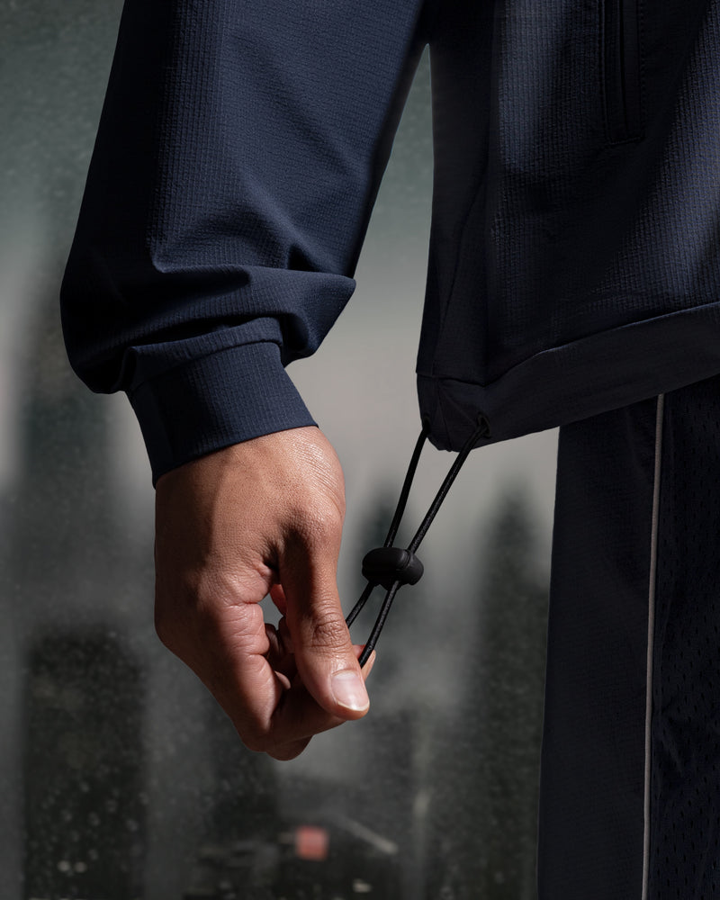 0970. Ripstop Quarter Zip Jacket - Navy