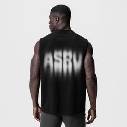 0807. Tech Essential™ Relaxed Cutoff - Black "Motion Blur"
