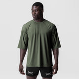 0841. 3D-Lite® 2.0 Lycra®  3/4-Sleeve Oversized Tee - Olive "OTWR"