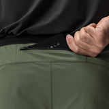 0953. Aerotex™ Hybrid Liner Short -  Olive/Black