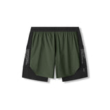 0953. Aerotex™ Hybrid Liner Short -  Olive/Black