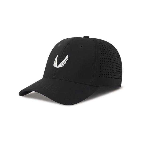 0818. Tetra-Lite™ Sport Cap - Black/White "Wings"