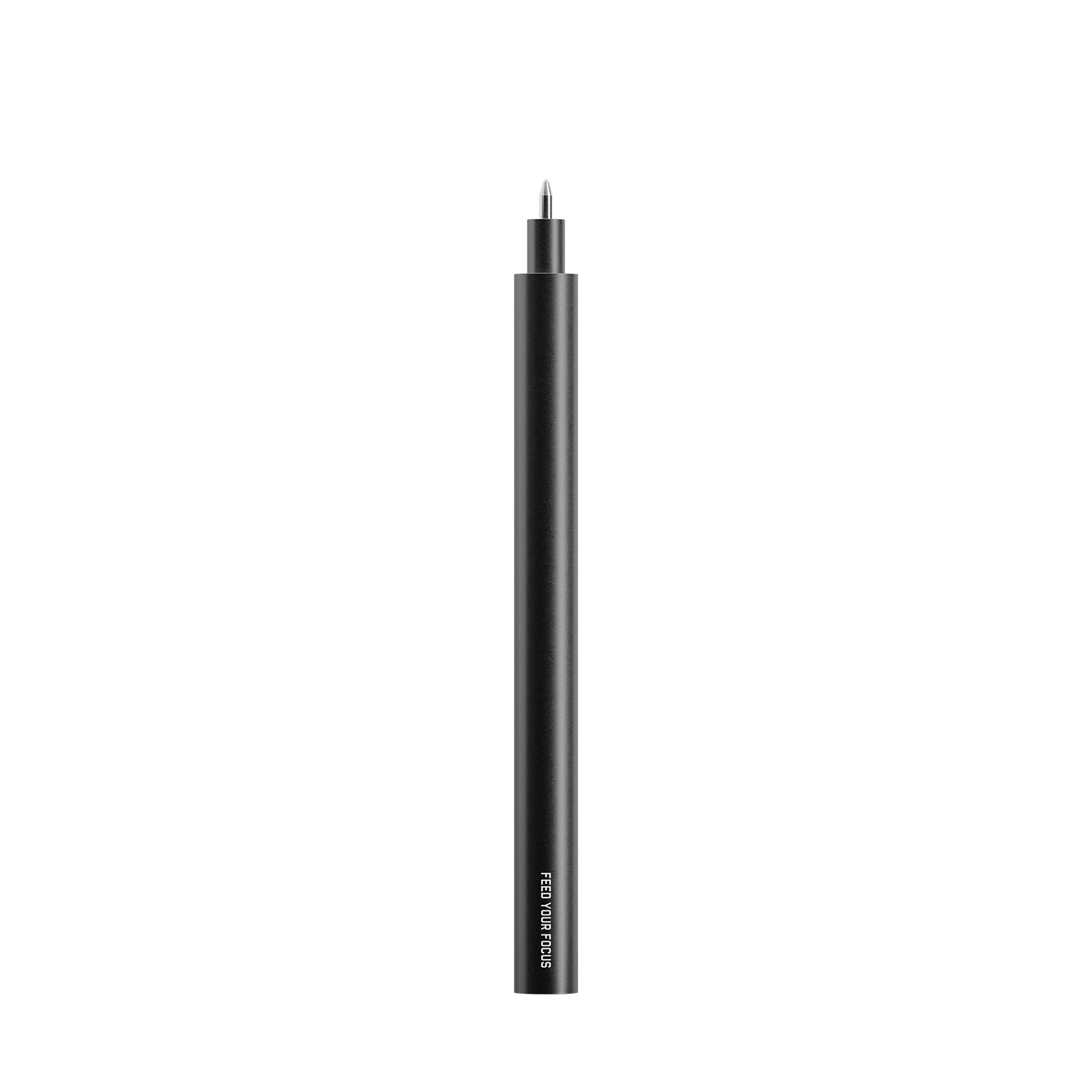 Flatlay of ASRV x Walden Magnetic Pen & Stand in black, front view