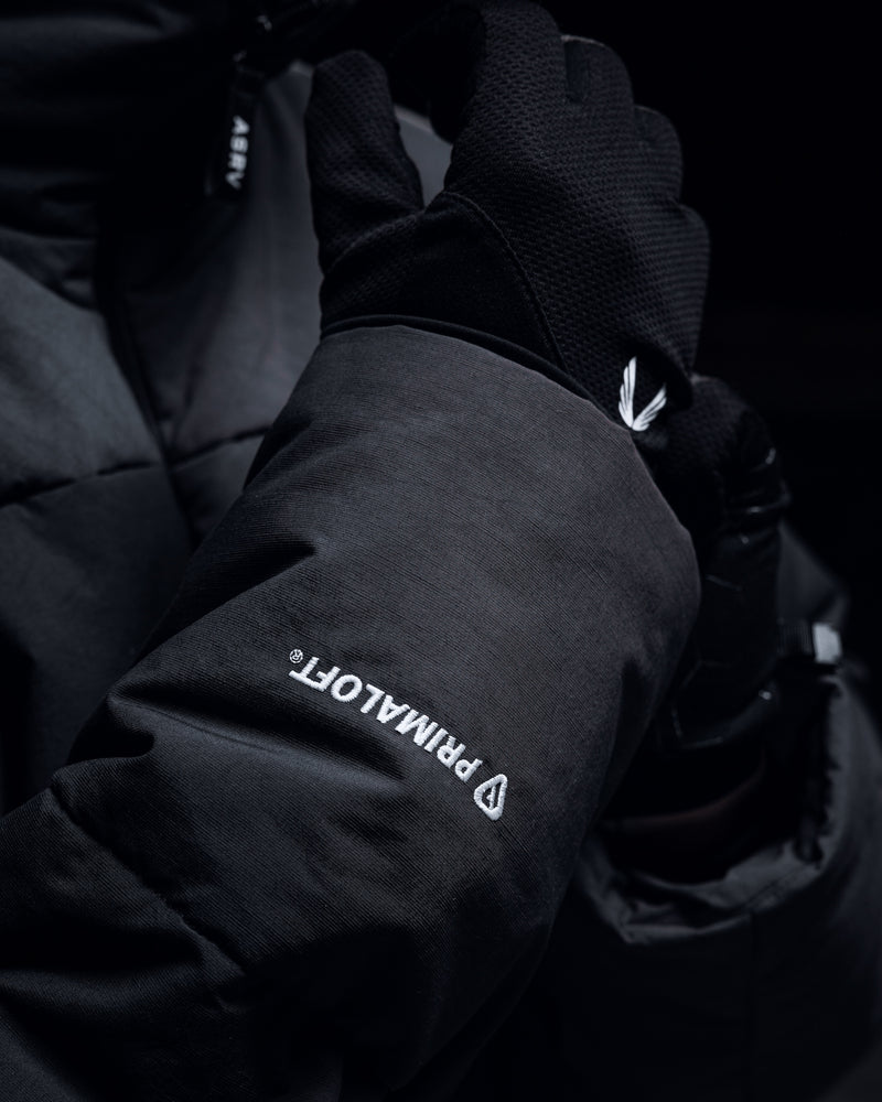 0900. PrimaLoft® Weather-Ready Puffer Jacket - Black "Wave Dye"