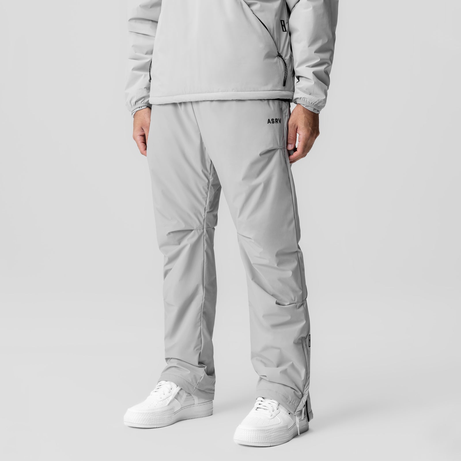 Aerotex™ PrimaLoft® Warm-Up Pant in slate grey worn by model, full length front view