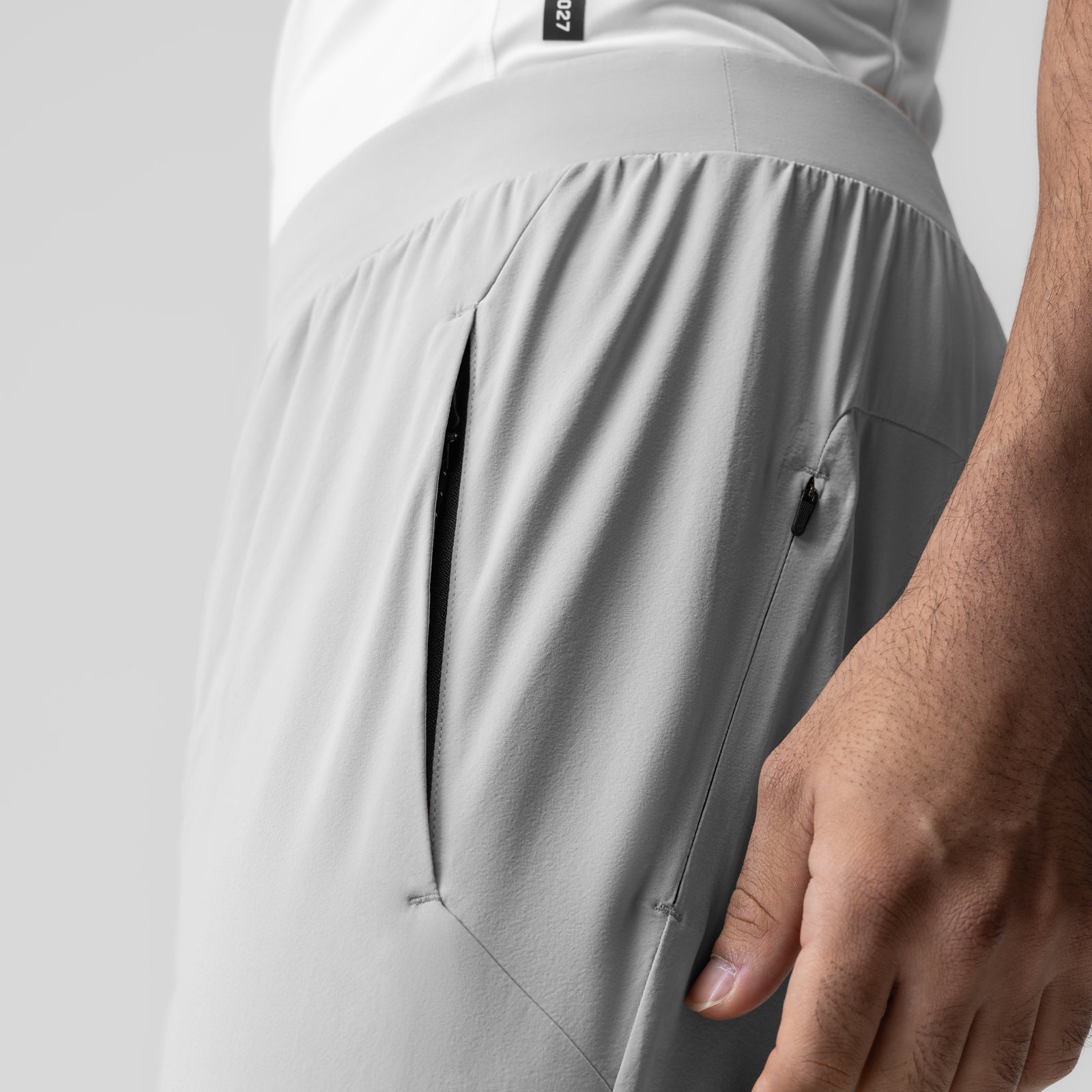 Aerotex Weather-Ready Bonded Pant in slate grey, side detail with model
