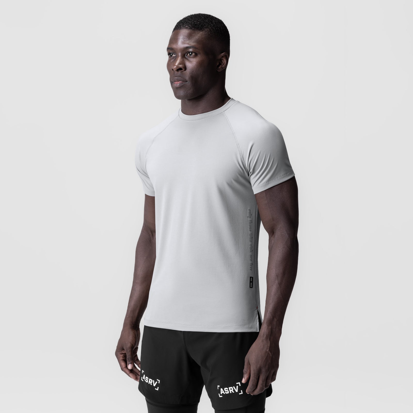 3D-Lite® 2.0 Lycra® Fitted Tee in white, worn by model, side view