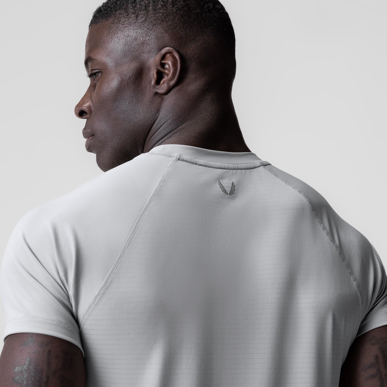 3D-Lite® 2.0 Lycra® Fitted Tee in slate grey, rear view on model