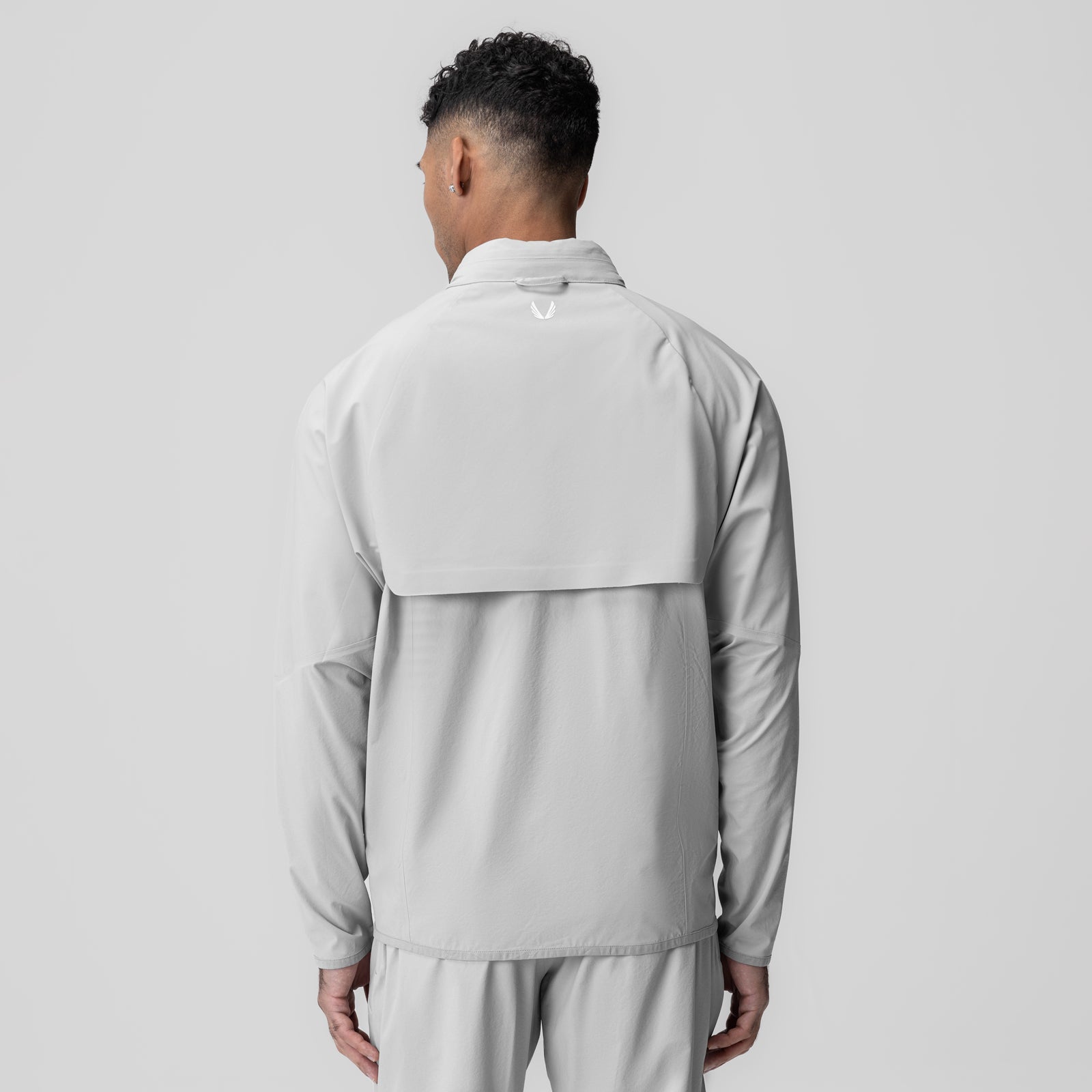 Aerotex Weather-Ready Bonded Windbreaker in slate grey, back view on model