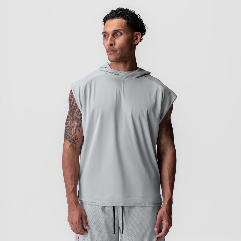 0983. Reversible 2-in-1 Cutoff Hoodie - Slate Grey