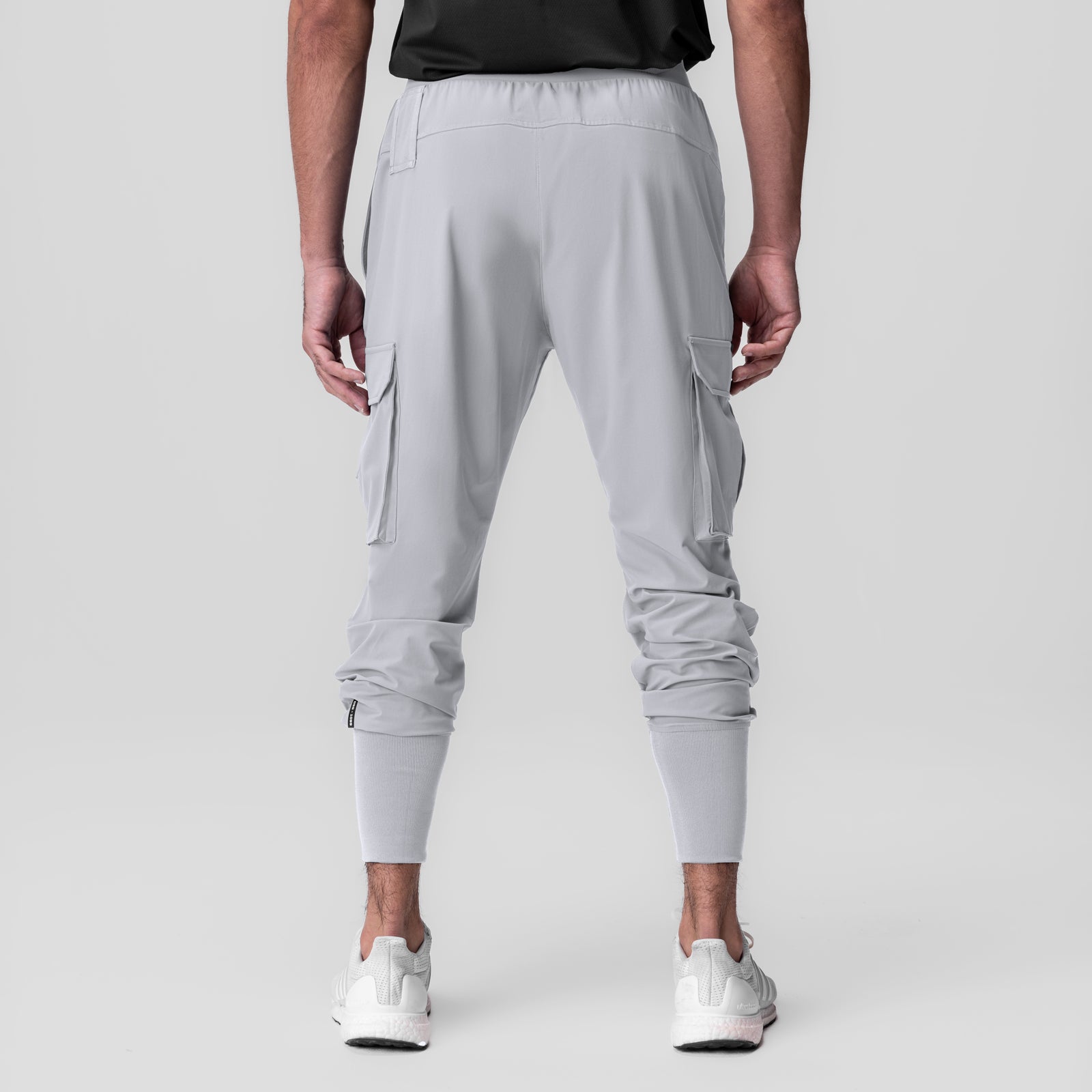 Tetra-Lite Ice Cargo High Rib Jogger in slate grey, back view on model