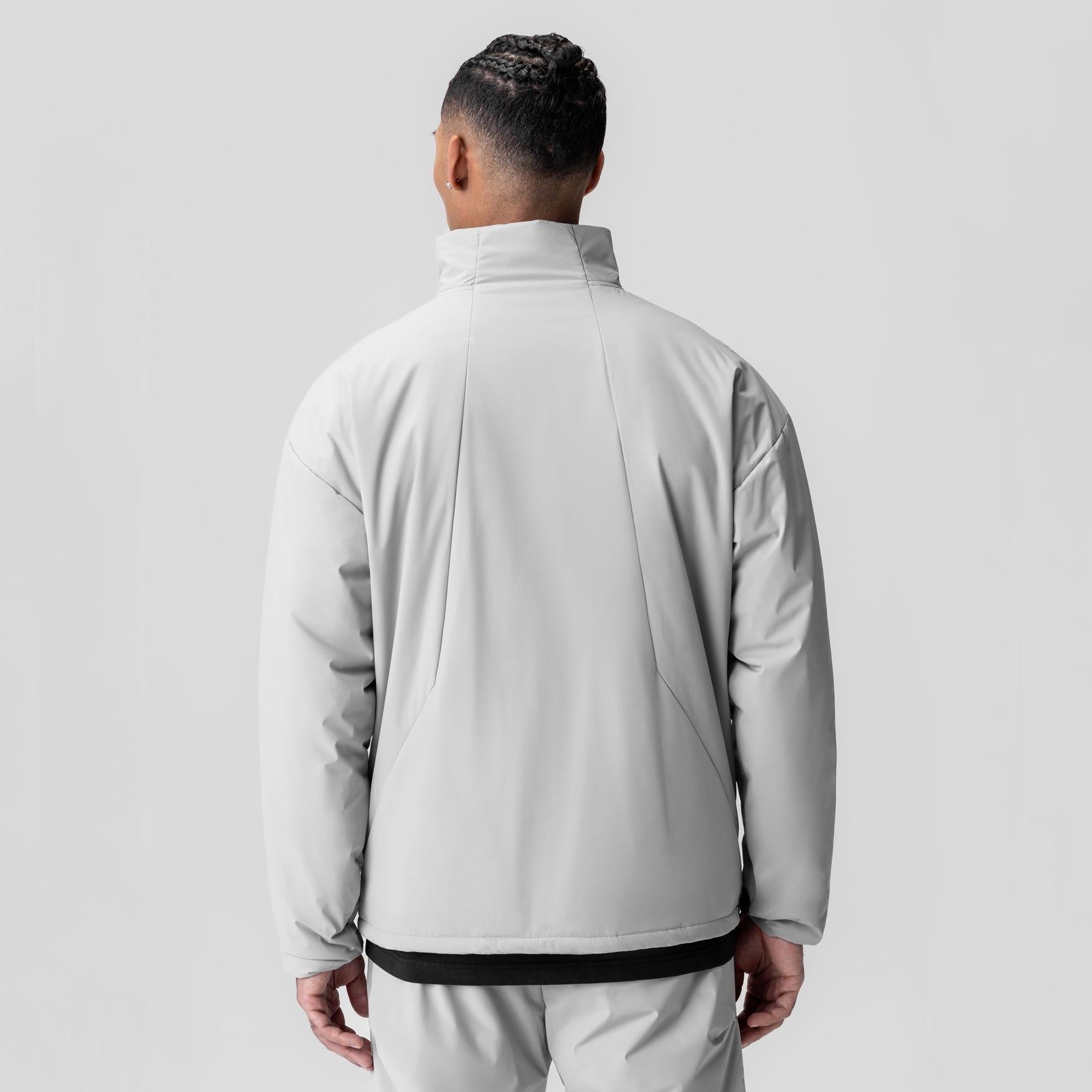 Aerotex PrimaLoft Quarter Zip in slate grey, back view on model