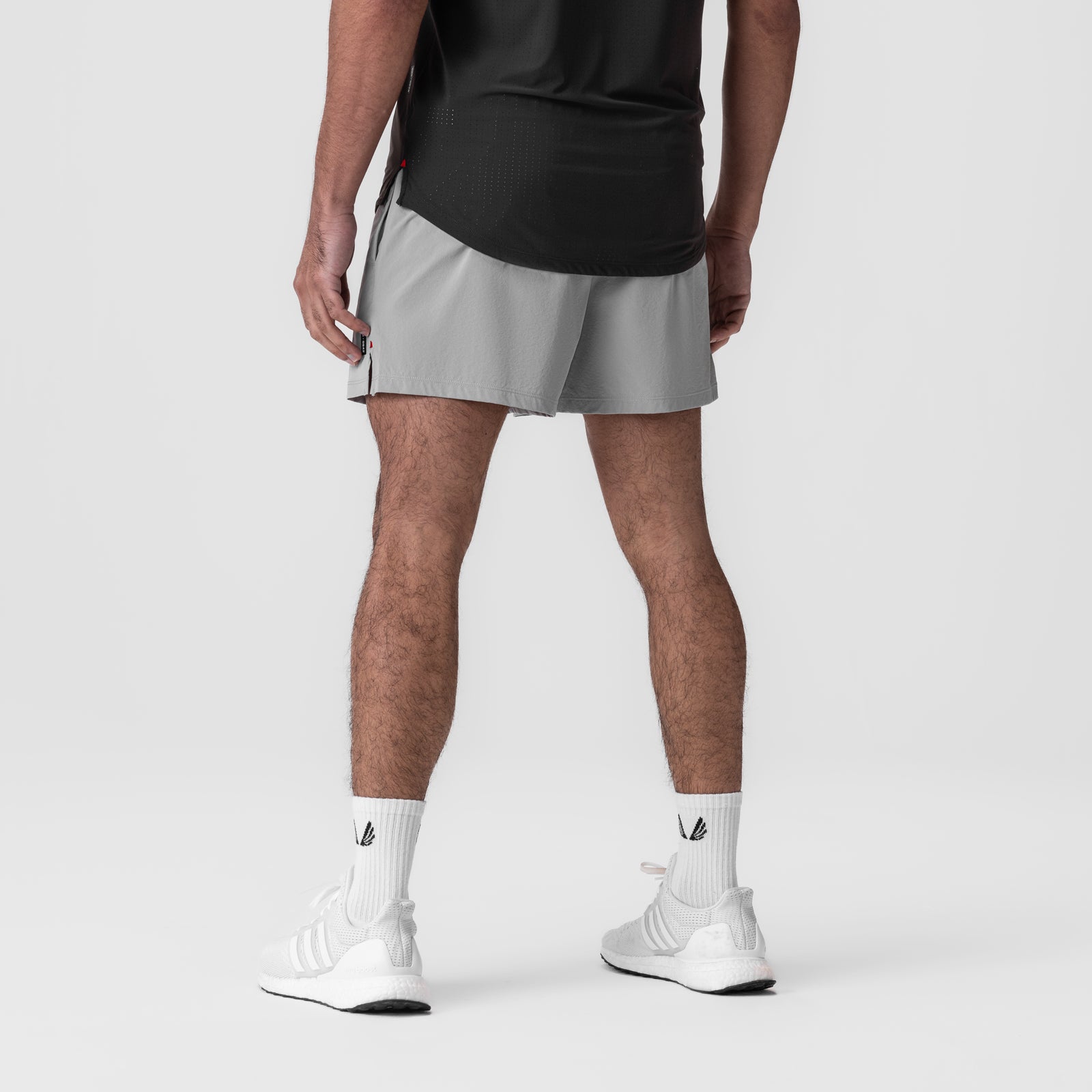 Aerotex Training Short in slate grey, rear view on model