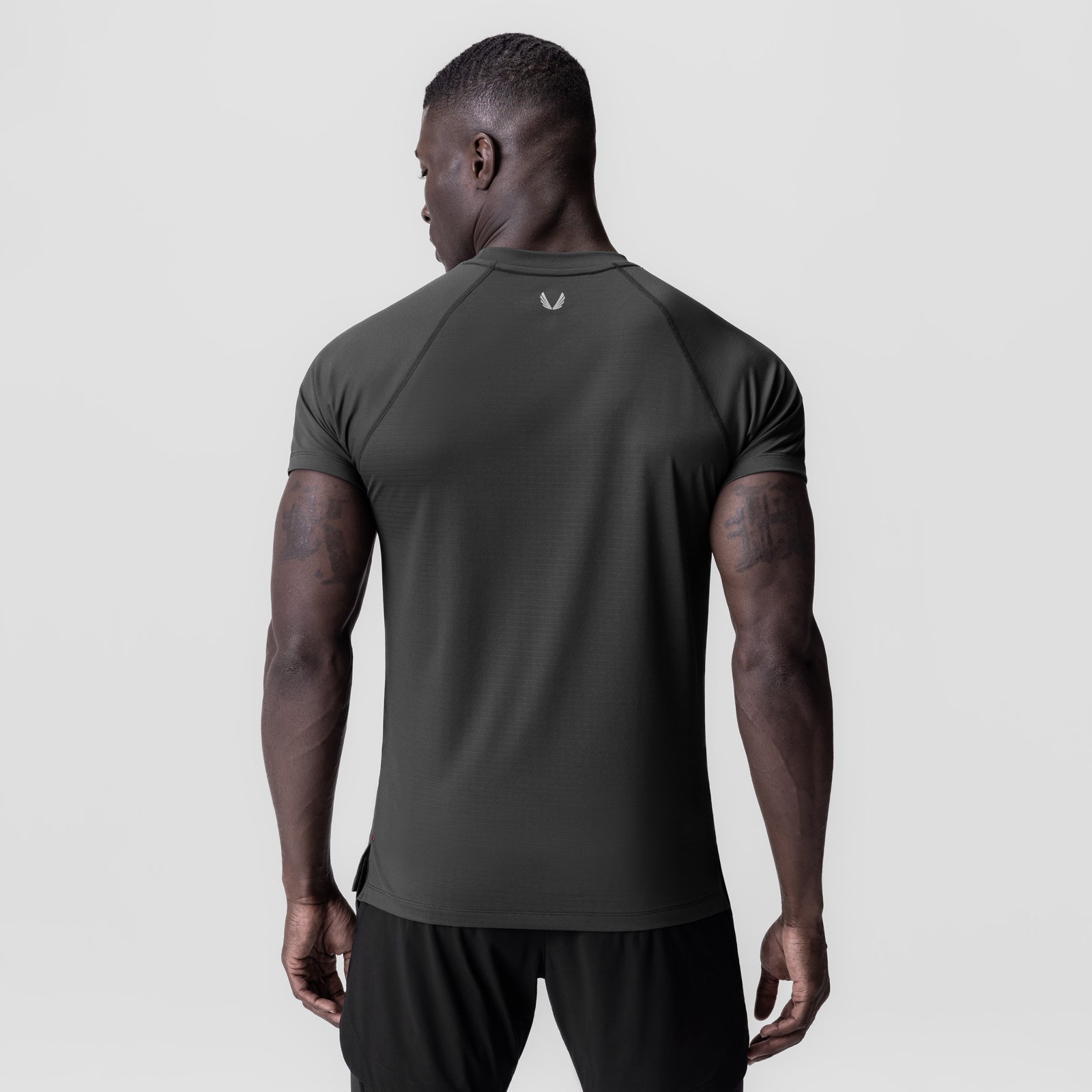 3D-Lite® 2.0 Lycra® Fitted Tee in Space Grey worn by model, back view