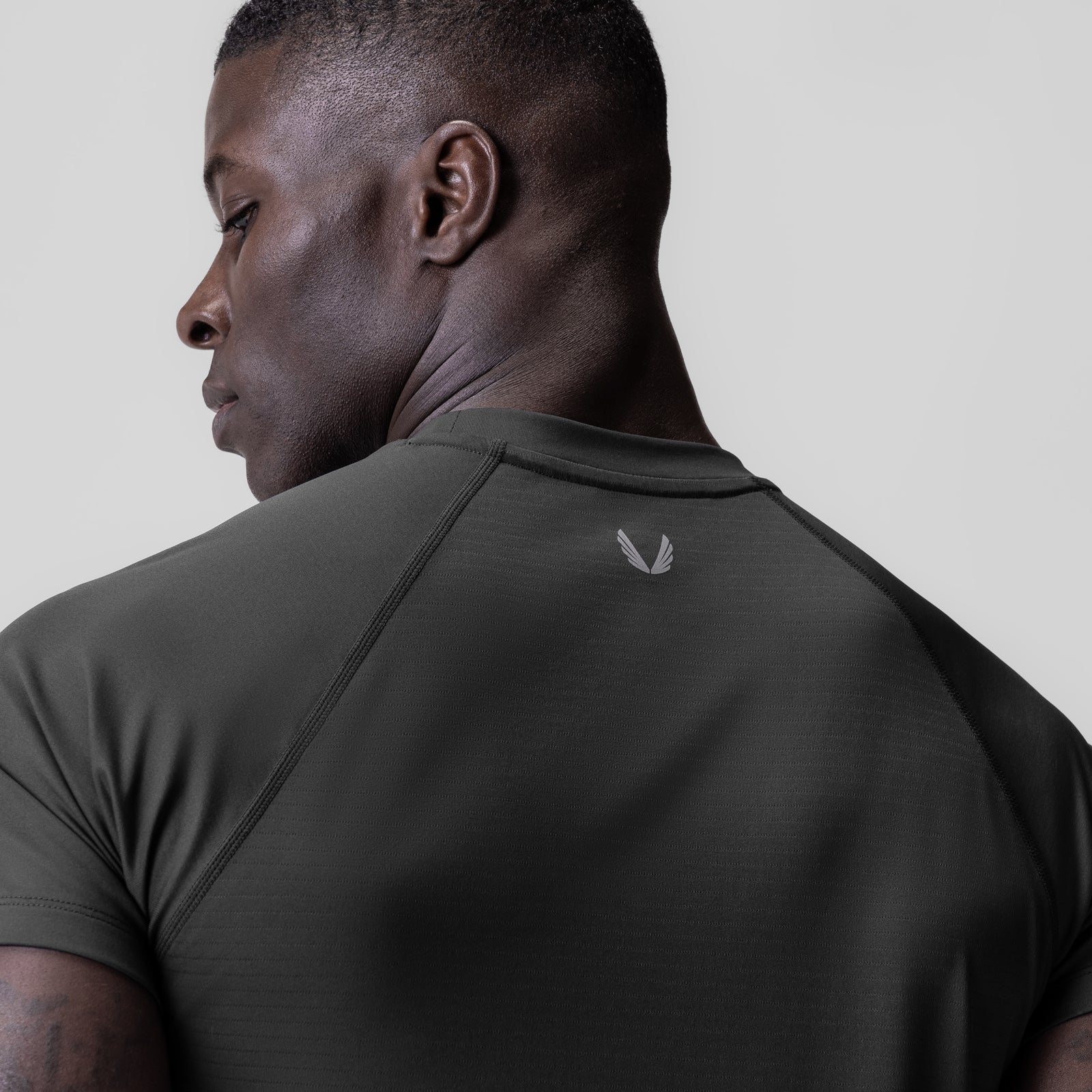 3D-Lite® 2.0 Lycra® Fitted Tee in Space Grey, back view on model