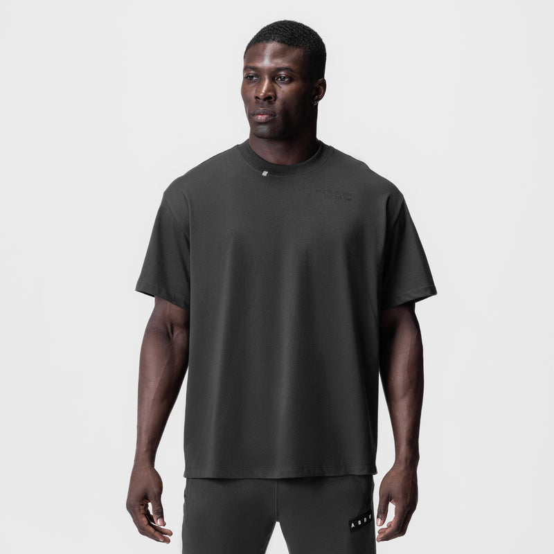 0797. Tech Essential™ Relaxed Tee - Space Grey/Black "Brush Wings/ASRV"