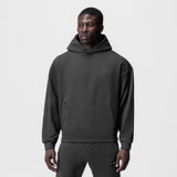 0874. Tech-Terry™ Zip Pocket Hoodie  -  Space Grey/Black "Brush Wings/ASRV"