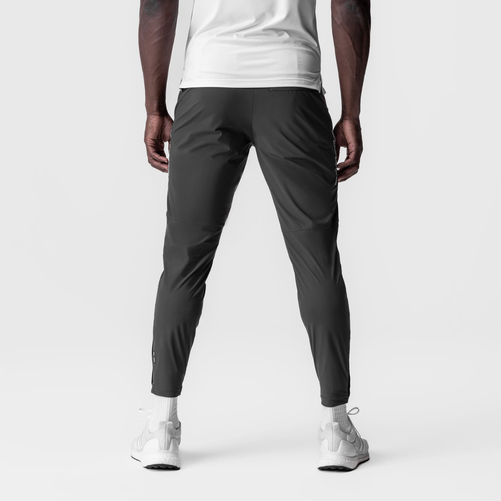 Tetra-Lite Moto Jogger in space grey, back view on model