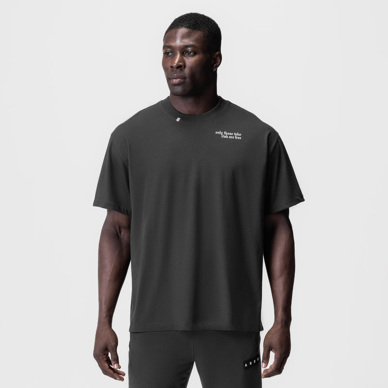 0797. Tech Essential™ Relaxed Tee - Space Grey "Brush Wings/ASRV"