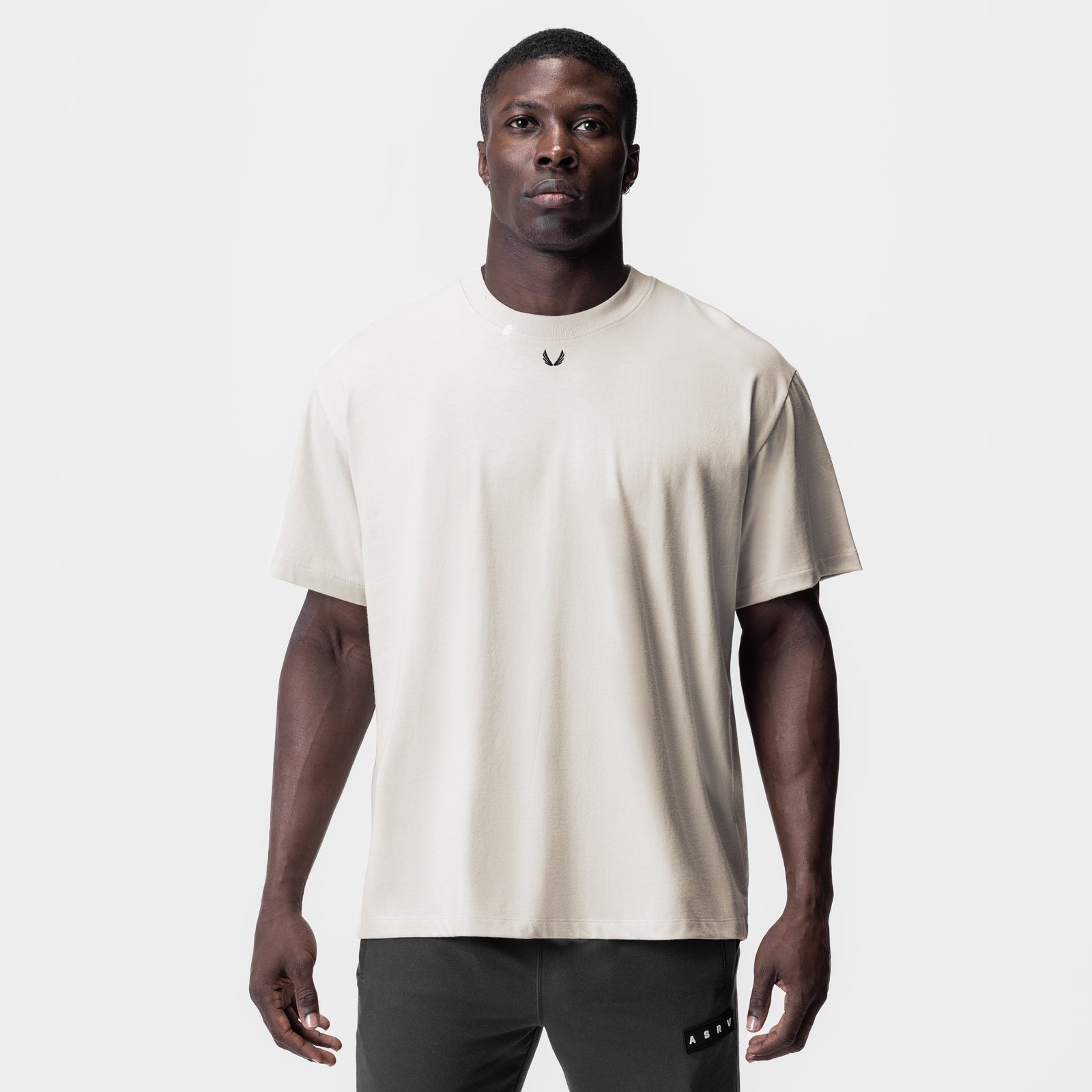 0797. Tech Essential™ Relaxed Tee - Stone/Black 