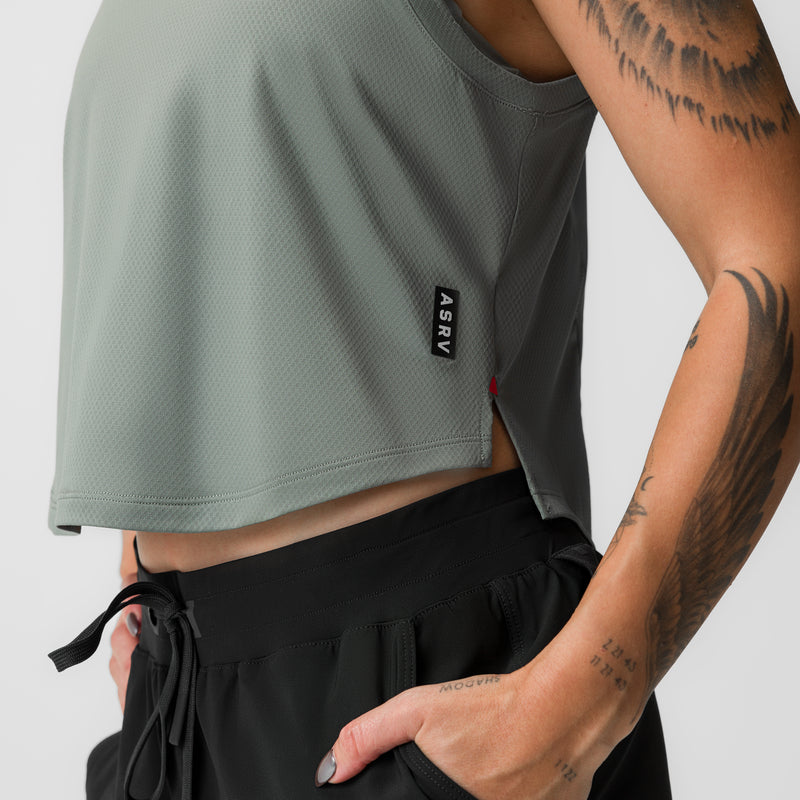 ASRV x Equinox AeroSilver® Cropped Training Tank - Sage
