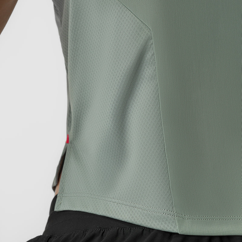 ASRV x Equinox AeroSilver® Cropped Training Tee - Sage