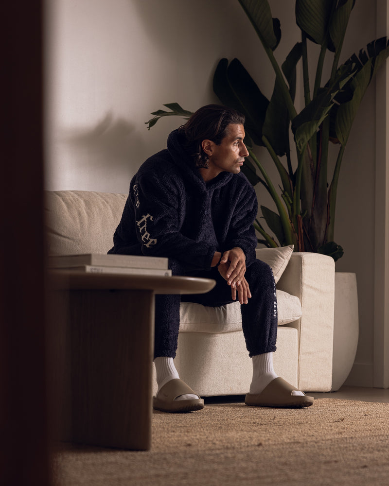0553. Sherpa Recovery Hoodie - Navy/White