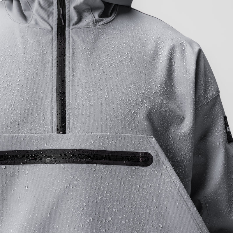 0717. Weather-Ready Anorak Jacket - Slate Grey "Patch"
