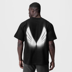 0797. Tech Essential™ Relaxed Tee - Black "Signal Lost"