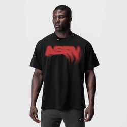 0797. Tech Essential™ Relaxed Tee - Black "Risk Protocol"