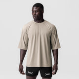 0841. 3D-Lite® 2.0 Lycra®  3/4-Sleeve Oversized Tee - Sand Smoke "OTWR"