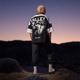0772. SilverPlus™ Mesh Oversized Jersey  - Black "Valley of Fire"